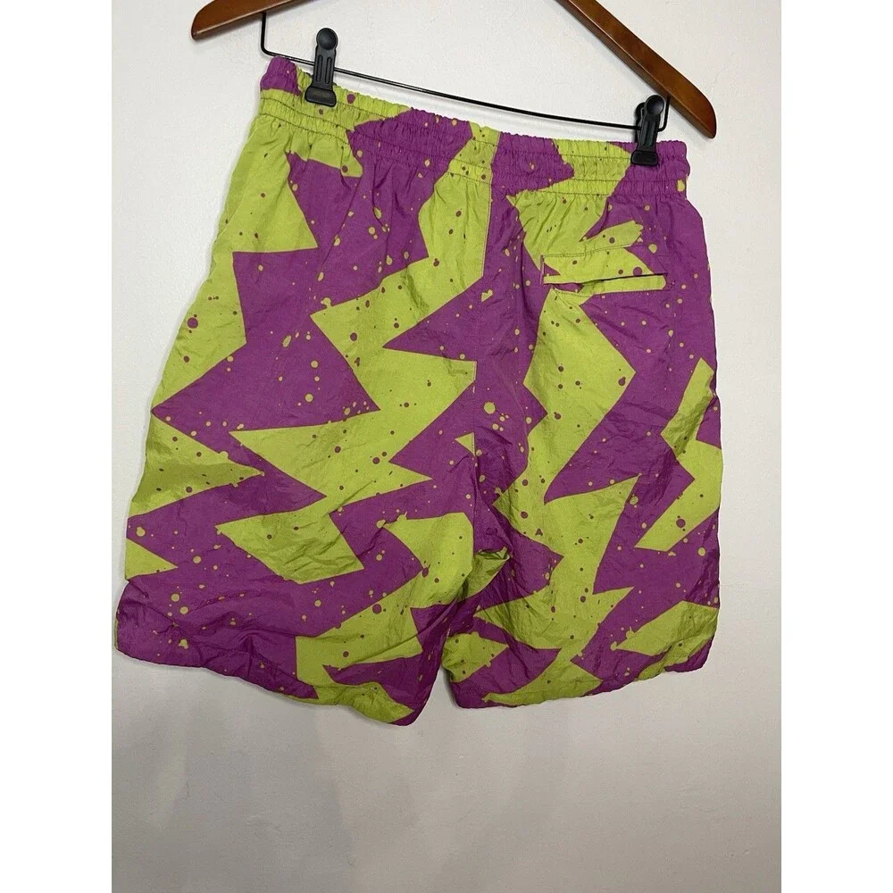 Jordan Men's Medium Purple Green Windbreaker Poolside Shorts